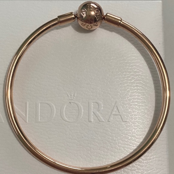 Pandora ROSE GOLD Bangle 6.7” - Picture 2 of 6